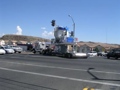 Maneuvering to clear low-hanging traffic lights near Reno