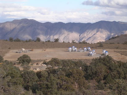 BIMA antennas at Cedar Flat, Oct 2004