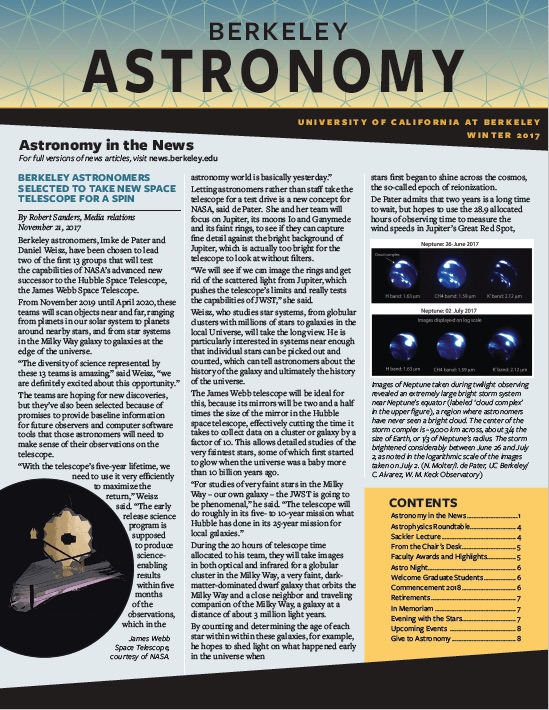 Newsletters -Astronomy Department